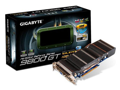 Пассивная GeForce 9800 GT компании Gigabyte